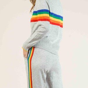 Lucca Feliz Knit Joggers Grey Rainbow M